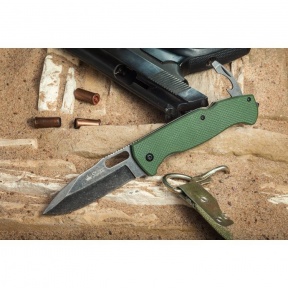 Нож складной Ute 440C BW (Blackwash, G10 Green Handle)