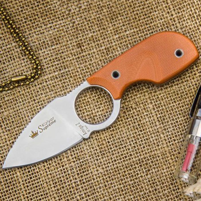 Нож Amigo-Z D2 S (Сатин, оранжевая рукоять G-10)