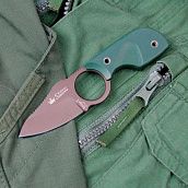 Нож Amigo-X D2 GT (Серый титан, зеленая рукоять G-10)