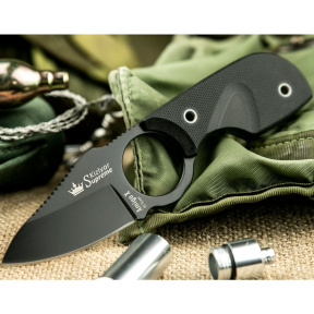 Нож Amigo-X D2 BT (Black Titanium, G10 Black Handle)