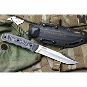 Нож Enzo AUS-8 SW (Stonewash, G-10, ножны кайдекс)
