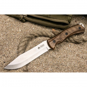 Нож Safari AUS-8 SW (Stonewash, деревянная рукоять)