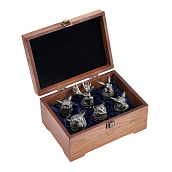 Рюмки - перевертыши коллекция зверей (дуб, синий)