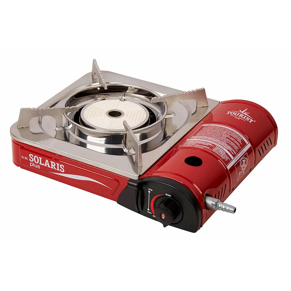 Плита газовая портативная в кейсе TOURIST Solaris Plus TS-701 (с переходником)