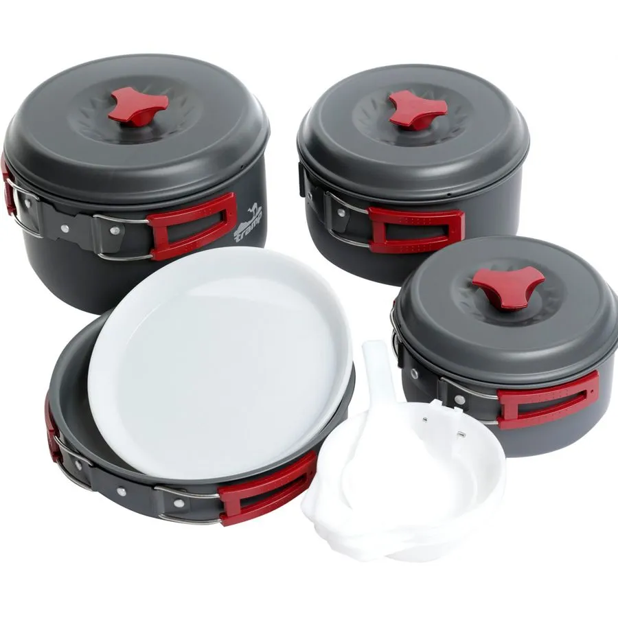 Набор посуды туристической Tramp на 4-5 персон из анодированного алюминия, TRC-026